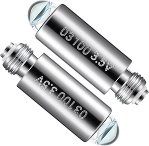 Paquete de 2 bombillas halógenas HQRP 3,5 V para Welch Allyn 03100-U 03100-1 20000 20200 - Imagen 1 de 9