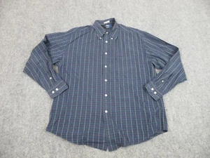 Callaway Golf Shirt Mens Adult Large Blue Plaid Button Up Casual Cotton Pocket - Picture 1 of 11
