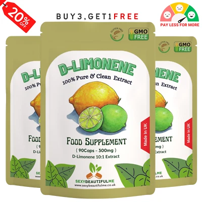 SBM D-Limonene Kapseln 3000mg - Vegane Kapseln - Hilft Fettleber & Cholesterin Gesundheit