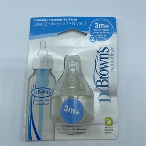 Dr. Brown's 322-P3 2 Natural Flow Level Standard Nipple (2 Pack) - Picture 1 of 7