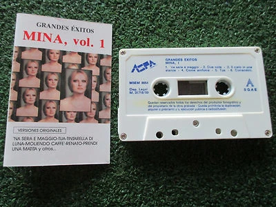 MINA **Grandes Exitos Vol. 1** RARE 1989 Cassette Spain NO PROMO LP** BEST - Image 1 of 2