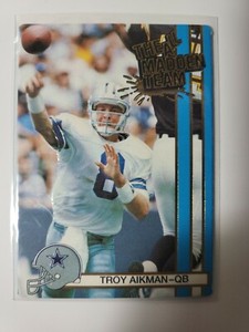 1990 Action Packed Troy Aikman ALL MADDEN TEAM card #21