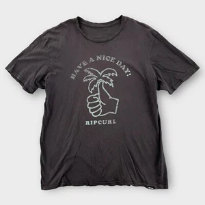Rip Curl T Shirt Mens XL Have A Nice Day Hawaiian Surf Good Vibes Gray Tee - Picture 1 of 6