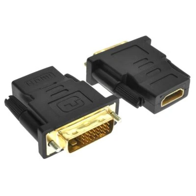 DVI 24+1 To HDMI Adapter Plug Male To Female HDMI To DVI Converter For 1080P - Image 1 of 4