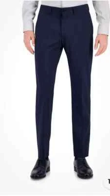 Armani Exchange Men's Slim Fit Windowpane Plaid  Dress Pants COLOR BLUE SIZE 32S - Image 1 of 4