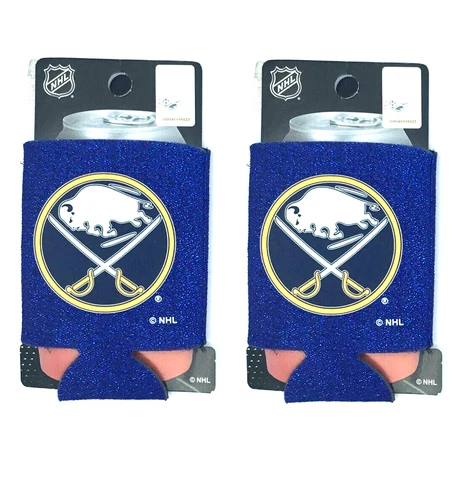 BUFFALO SABRES GLITTER CAN COOLERS KOOZIES 2PACK [FREE SHIPPING] Cover