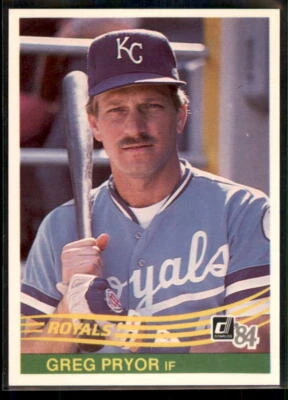 1984 Donruss Greg Pryor #374 Kansas City Royals - Image 1 of 2