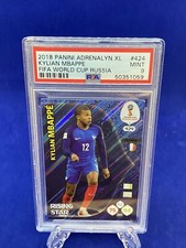2018 Panini Adrenalyn XL Kylian Mbappe #424 FIFA World Cup Russia RC PSA 9 Mint
