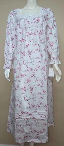 EILEEN WEST Long Sleeve Floral 100% Cotton Ballet Nightgown Gown Sm NEW E5525061 - Picture 1 of 8