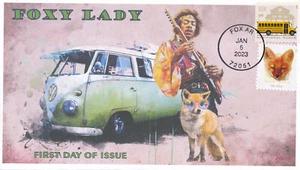 JVC CACHETS -2023 RED FOX ISSUE FIRST DAY COVERS FDC  L.E. OF 20 DESIGN # 3 - Picture 1 of 1