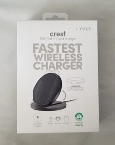 Crest TYLT Convertible Charging Pad & Stand Fastest Wireless Charger NEW SEALED - Picture 1 of 4