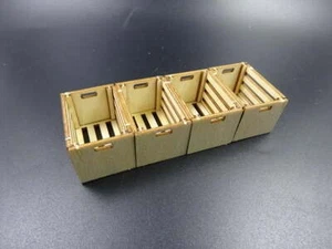 Caja de cesta de madera escala 1:10 (4 piezas) diorama sobre orugas abedul escena de deriva 1:10 - Imagen 1 de 2