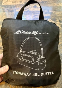 Eddie Bauer Stowaway Packable 45L Duffle Bag - Black Onyx - Never used. - Picture 1 of 4