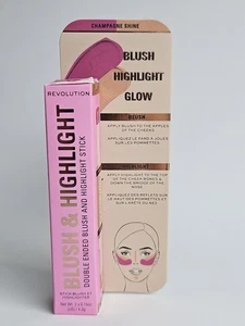 Makeup Revolution Blush Stick and Illuminator Champagne Shine Blush and Highl... - Picture 1 of 2