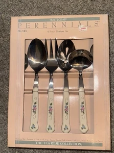 JUEGO DE 6 PIEZAS PFALTZGRAFF PERENNES TÉ ROSA COLECCIÓN ACERO INOXIDABLE Anfitriona Nuevo en caja - Imagen 1 de 8