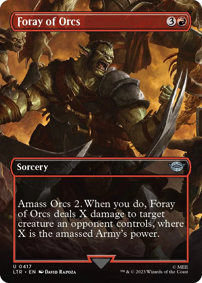 Foil - Foray of Orcs (Borderless) - 417 / NM / English - Image 1 of 1