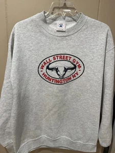 Sudadera Wall Street Gimnasio Para Hombres Grande Gris Huntington NY EE. UU. Cuello Redondo Polar - Imagen 1 de 3