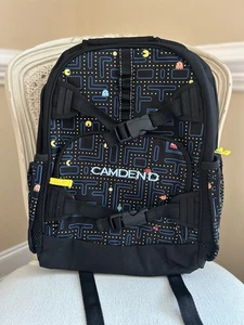 Pottery Barn Kids Mackenzie PAC-MAN LARGE Backpack Mono “CAMDEND” NWOT OB - Picture 1 of 10