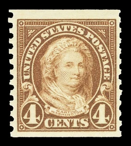 Scott 601 1923 4c Martha Washington Coil Issue Mint F-VF OG NH Cat $7.50 - Picture 1 of 1