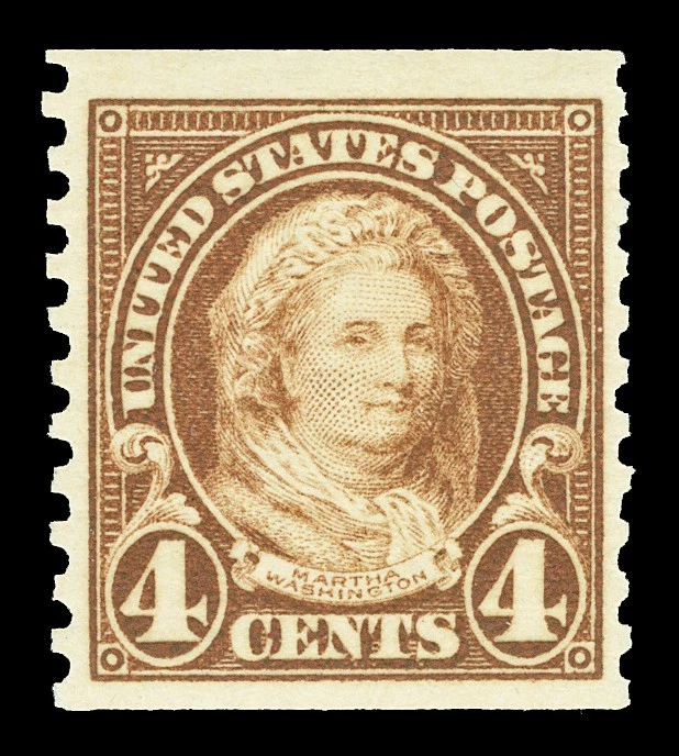 Scott 601 1923 4c Martha Washington Coil Issue Mint F-VF OG NH Cat $7.50 - Image 1 of 1