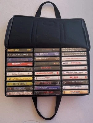 Lot Of 30 Rock Cassettes with Case - 80s & 90s The Wall Black Crows Govt Mule - Image 1 of 4