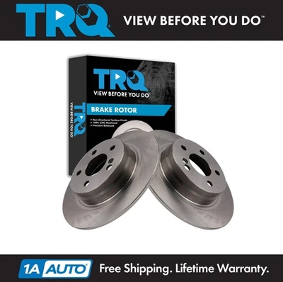 Conjunto de rotores de freio traseiro TRQ para 2012-2015 Mercedes-Benz C250 2008-2012 C300 - Imagem 1 de 4