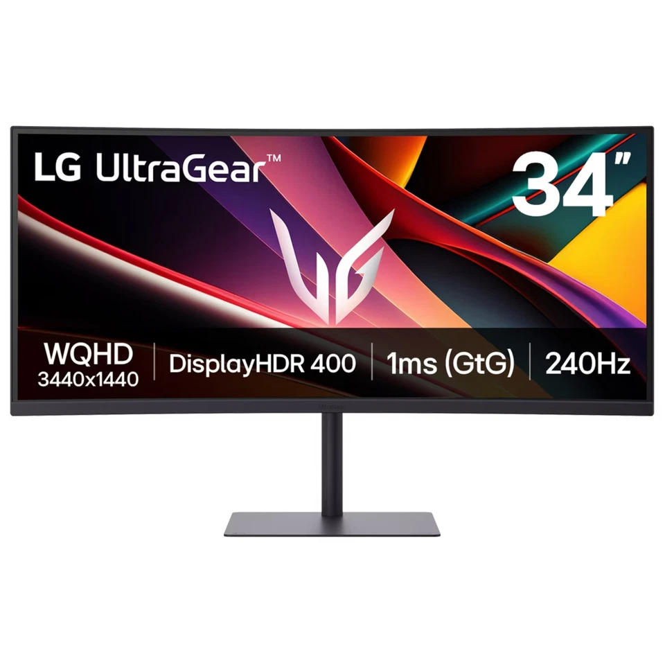 LG UltraGear 34G630A-B 34" Curved UWQHD 240 Hz Gaming Monitor - Image 1 of 4