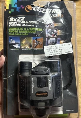 Celestron VistaPix 8x22 Binoculars & Digital Camera all-in-one Model #72200 - Image 1 of 4
