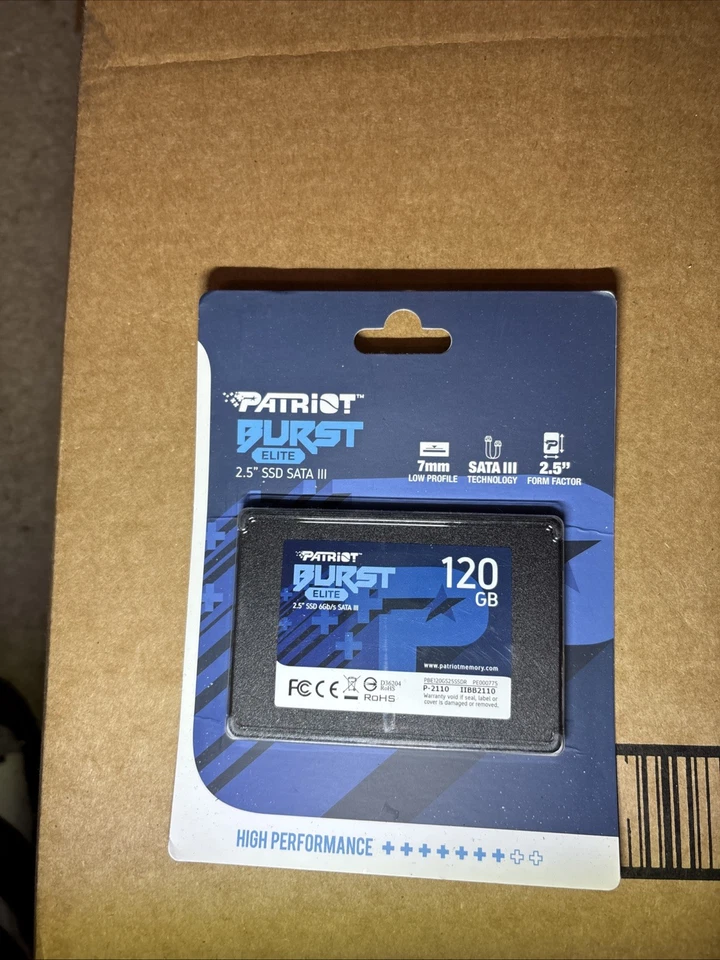 Patriot Burst Elite 120GB 2.5 Inch SATA3 Internal SSD for PC/Mac - Image 1 of 2