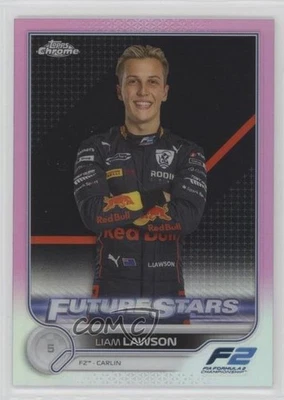 2022 Chrome Formula 1 F2 Racers Future Stars Pink Refractor /75 Liam Lawson #81 - Image 1 of 2