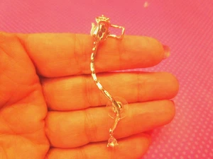 Rose Langstiel Silber Ear Cuff - Bild 1 von 2