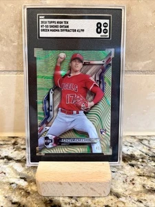 2018 Topps High Tek - Shohei Ohtani #HT-SO Green Diffractor 41/99 RC SP Rare - Picture 1 of 3
