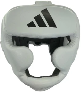 Adidas Combat Sports Boxing Headgear Head Guard White/Black(WHITEB) L ADISBHG041 - Picture 1 of 4