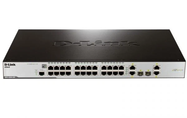 D-Link Switch 24 Port 10/100 (24X PoE) + 2 x Giga ports + 2 Combo SFP/Giga ports - Image 1 of 1