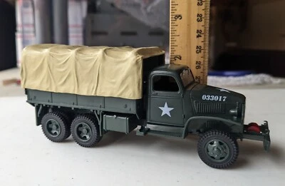 1:48 O Scale U.S. Army WWII Cargo Troop Truck CCKW-353 Deuce a Half Model Train - Image 1 of 4