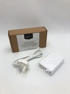 Amazon Basics 60W 6-Port USB Wall Charger - White - Zdjęcie 1 z 6