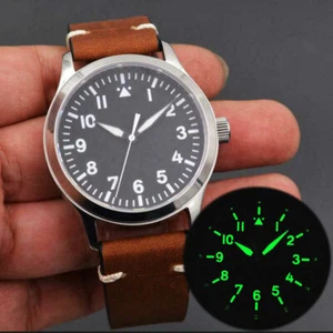 Japan MIYOTA 8215 ST1612 New Corgeut Sapphire Men Automatic Watch Green Lume - Picture 1 of 7