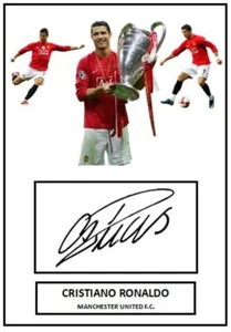 846. Signed Cristiano Ronaldo Manchester United Picture 16 PRINTED AUTOGRAPH A4 - Picture 1 of 1