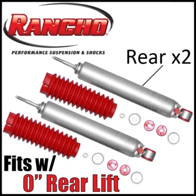 Par de amortiguadores traseros Rancho RS900XL aptos para Toyota Tacoma 2005-23 4x4 con elevación de 0" Foto 1 de 3