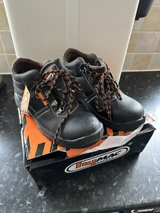 Black UK Size 6 HyMac Safety Boots BNIB Oil Resistant, Anti-slip, Shock Ab Heels