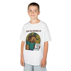 Minecraft Anti Chicken Jockey Save Movie Shirt, Children's T-Shirt, meme funny - Picture 1 of 29