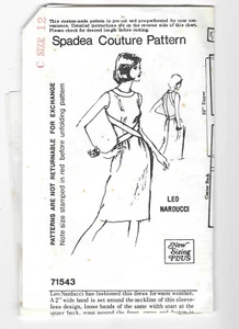 VTG Spadea Couture Sewing Pattern 71543 Leo Narducci Sleeveless Front Wrap Dress - Picture 1 of 1