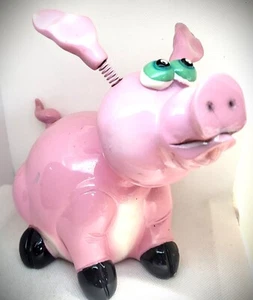Pink Pig Exhart Art Piece Wobbler Character Decorative Collectible 7.5" tall - Picture 1 of 7