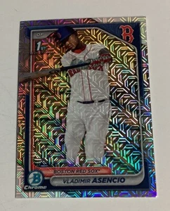 2024 Bowman Chrome Mega Box VLADIMIR ASENCIO Mojo Refractor 1st Card Red Sox - Picture 1 of 2