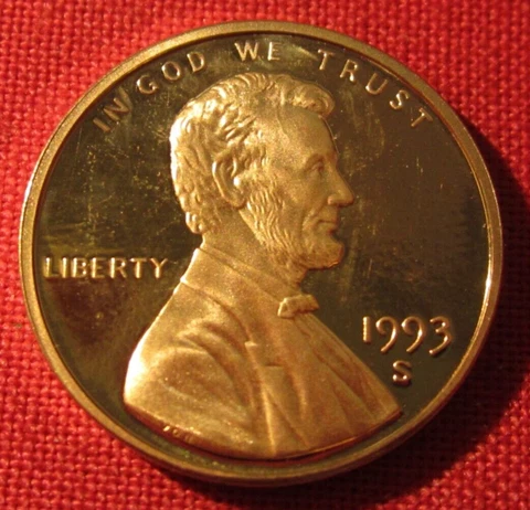 1993 S Proof Lincoln Memorial Cent - Uncirculated - Actual Coin in Photo  (2046) Cover
