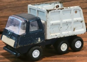 Vintage Anfang 70er Jahre kleiner Tonka dunkelblau weiß Mini Muldenkipper rollt super!!  - Bild 1 von 9