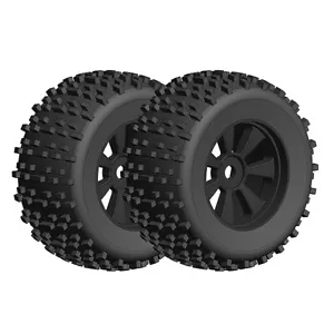 CORALLY OFFROAD 1/8 MONSTER TRUCK PNEUMATICI PINZA INCOLLATA SU CERCHI NERI 1 PAIO - Foto 1 di 1