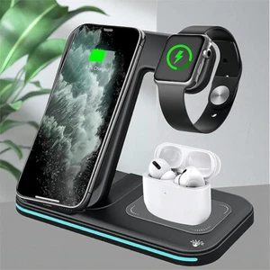 3-in-1 kabellose Station für iPhone-Gerät, 15 W schnelles kabelloses Ladeständer - Bild 1 von 9