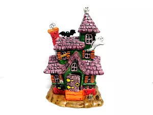 Halloween Tealight House Ghost Ceramic Hand Painted Whole Home #19990 NOB - Picture 1 of 8