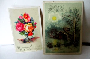 School Reward of Merit Vintage Teacher Student (2) one is 1891 - Picture 1 of 4